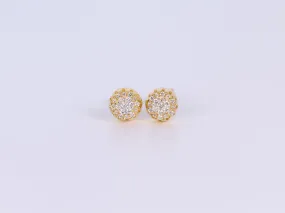 10K Yellow Gold Earrings .250Ctw