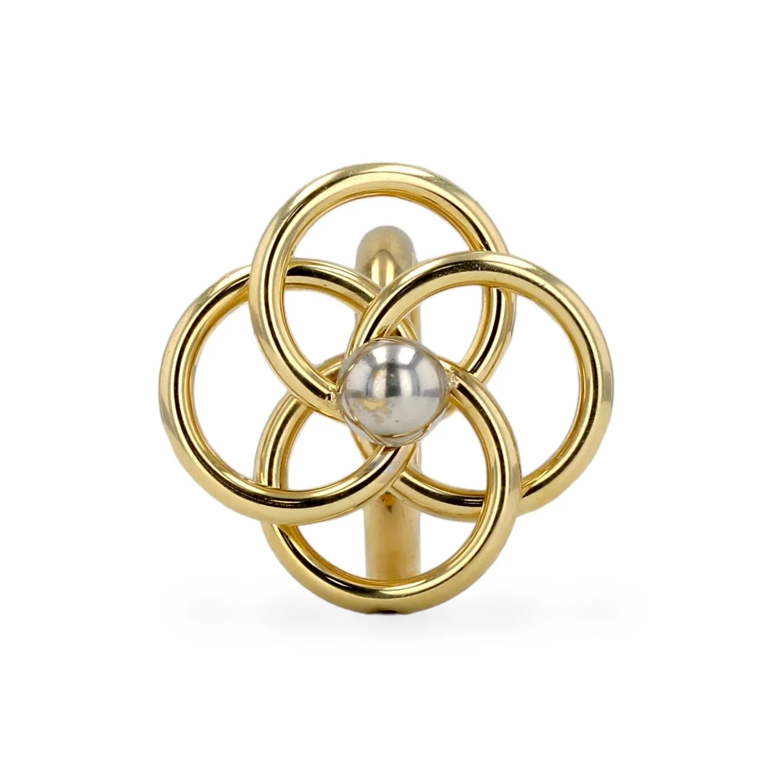 10k yellow gold rosette ring