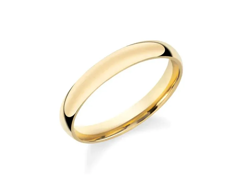 14K Y Gold 3mm Wedding Band 2.3grms