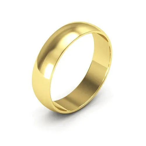 14K Y Gold 5mm Wedding Band 5.0grms