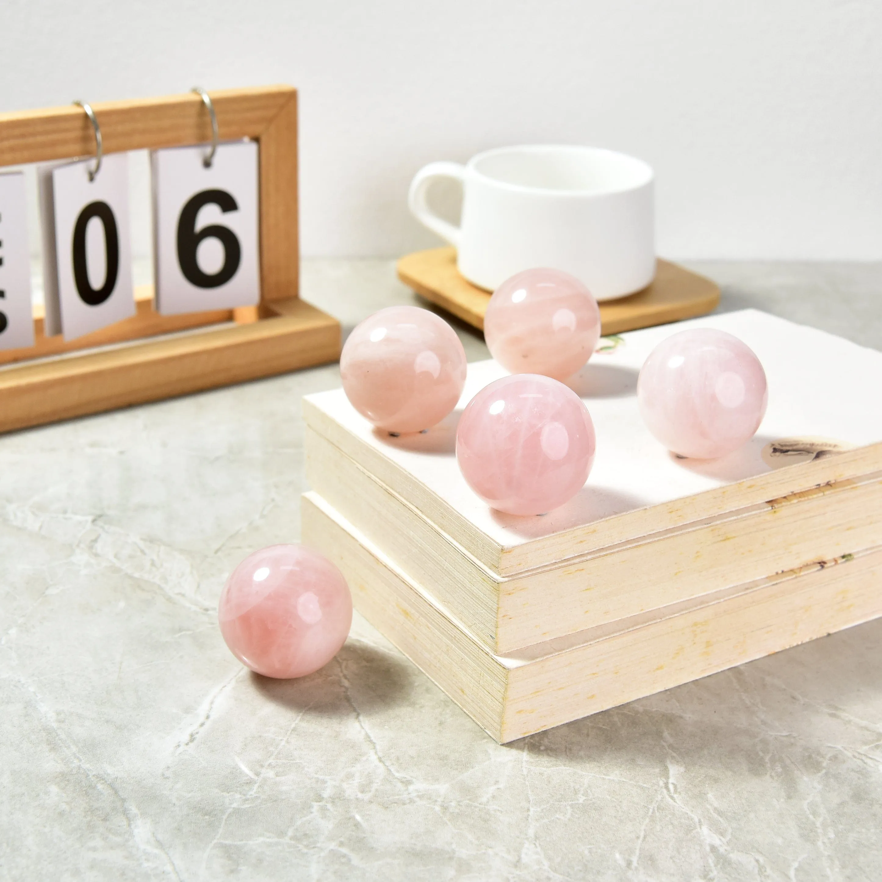 1.6 Rose Quartz Sphere Natural Gemstone Carving