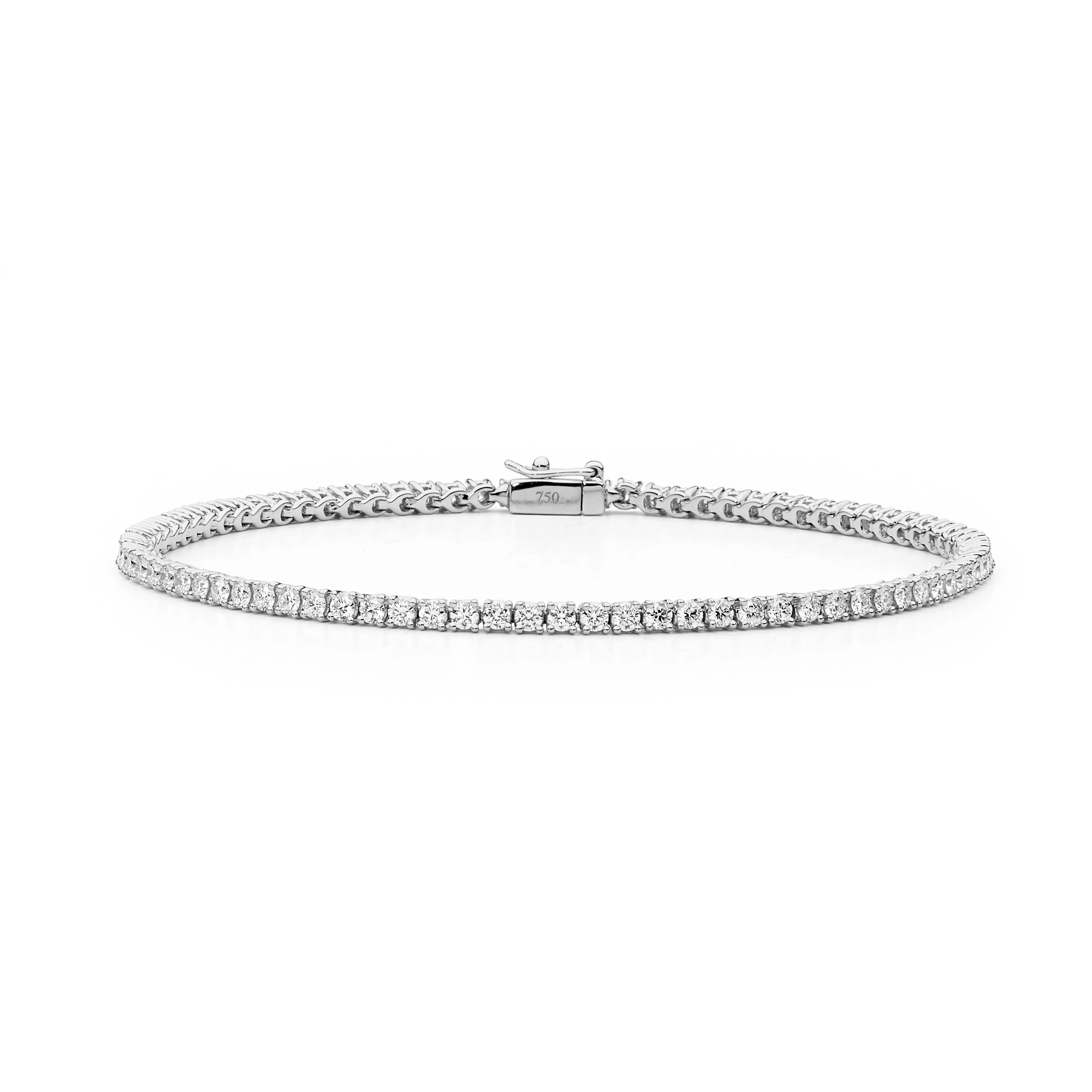 18ct Gold 2.00ct Diamond Tennis Bracelet