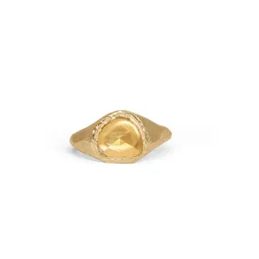 18K Signet Ring in Yellow Sapphire