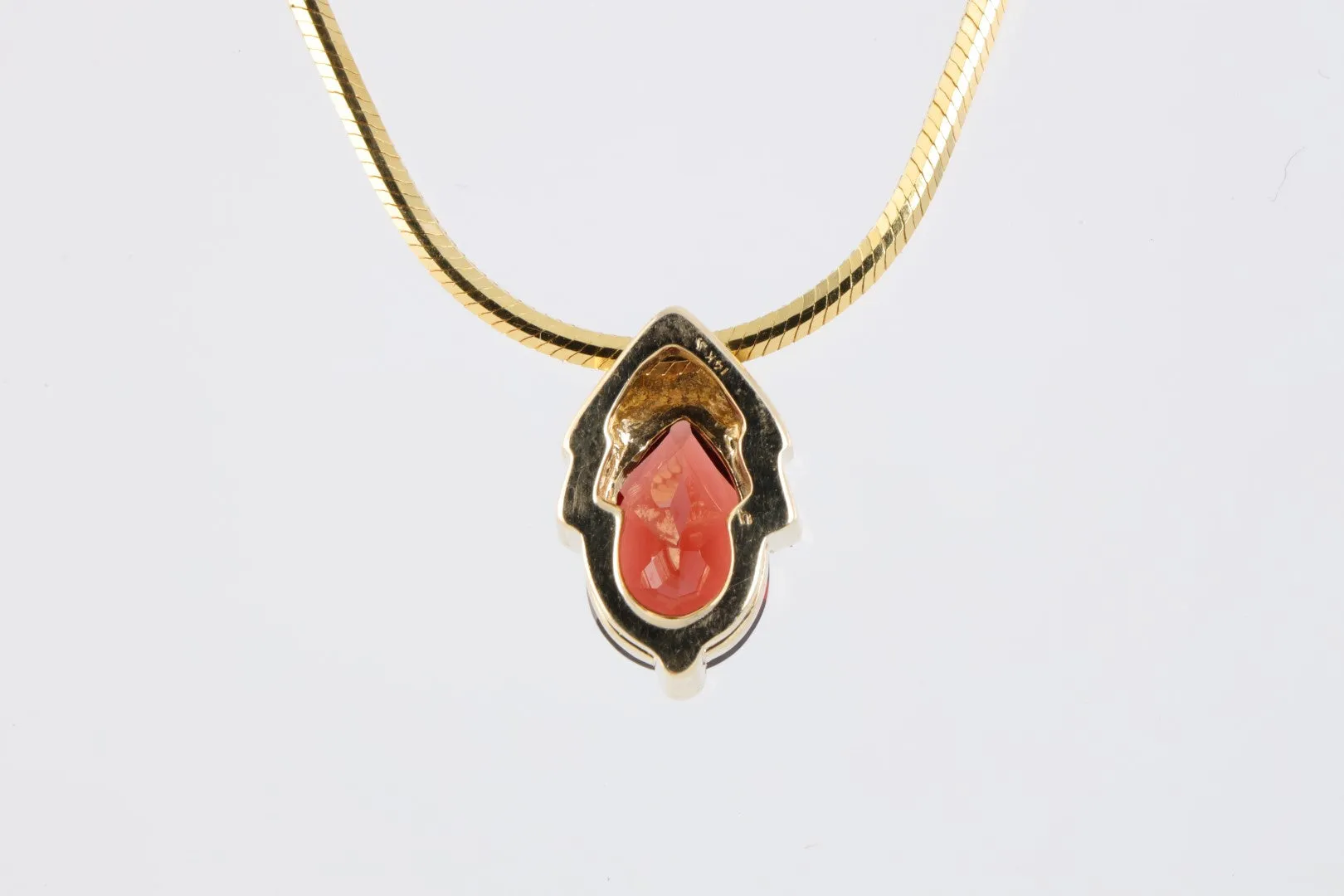 18" Yellow Gold 1.93tcw Garnet Necklace (8.37g.)