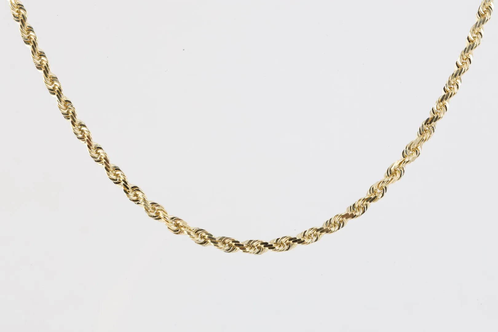 20" 14k Yellow Gold Rope Chain Necklace (21.03g.)