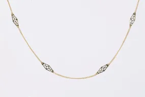 25" 18k Yellow Gold Station Necklace (4.53g.)