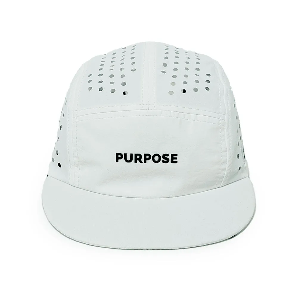 5-Panel Camper Cycling and Running Cap White/Black