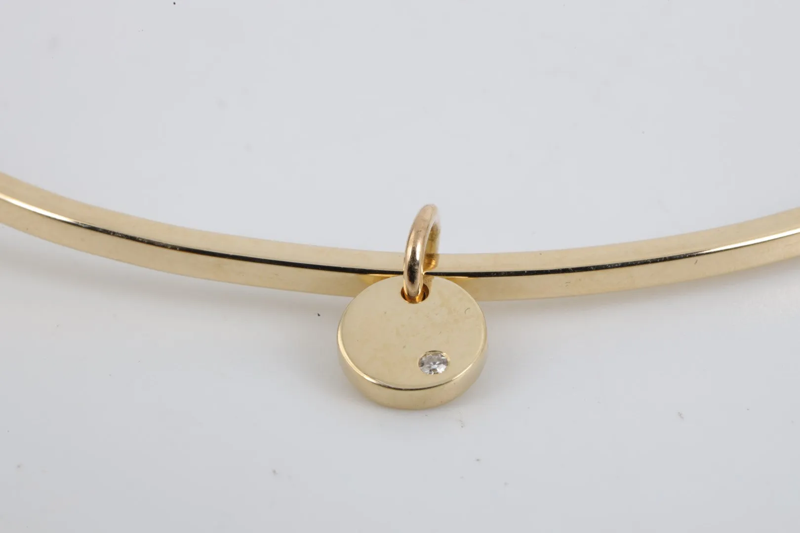 7.5" 14k Yellow Gold 0.10tcw Diamond Tag Bracelet (11.28g.)