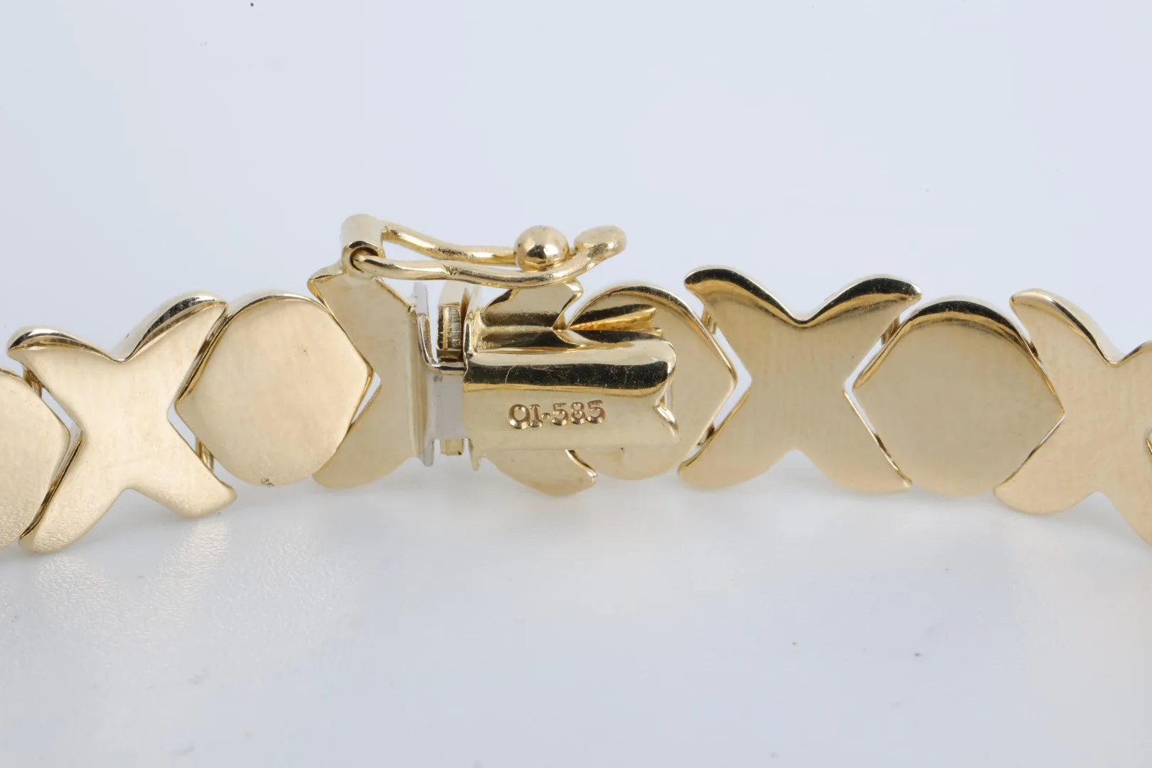 7" 14k Yellow Gold XO Link Bracelet (13.81g.)