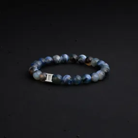 8mm bracelet with Blue Agate stone