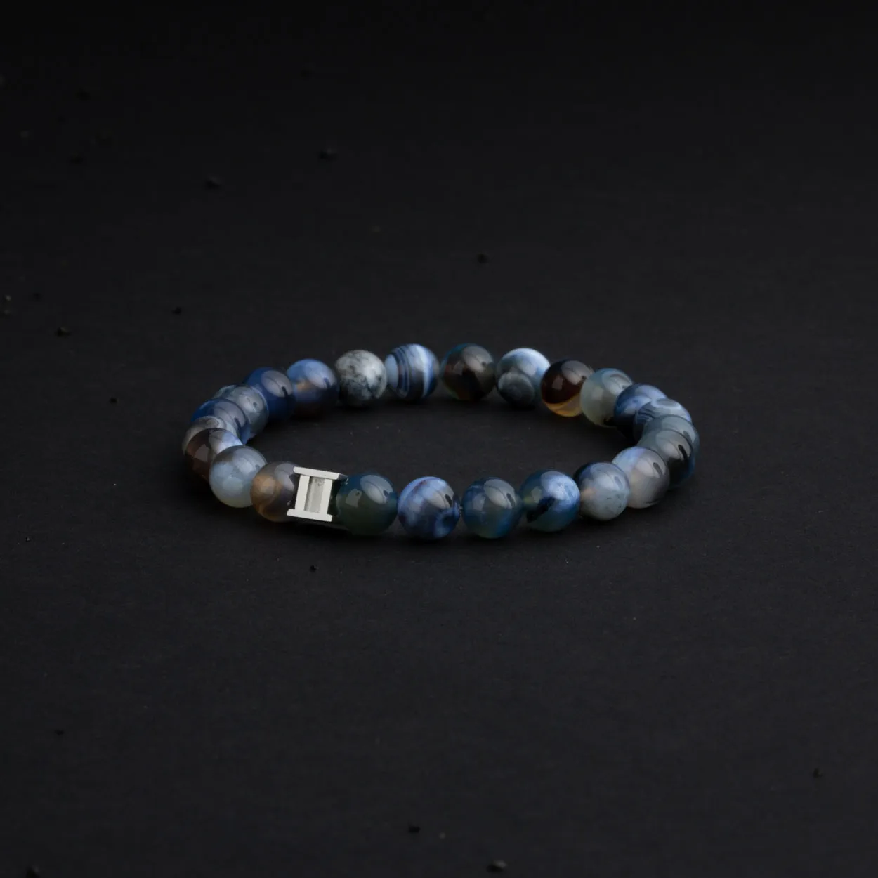 8mm bracelet with Blue Agate stone