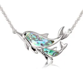 Abalone Makuahine Dolphin Necklace