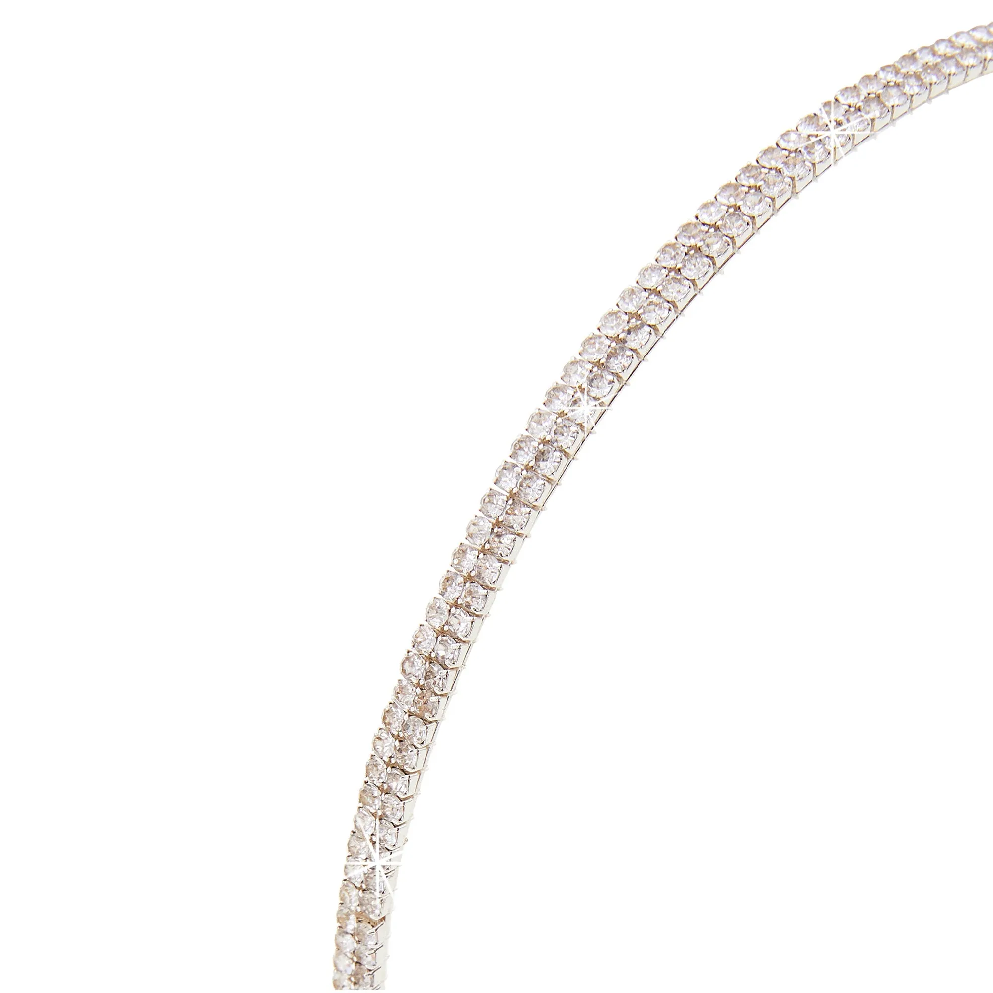 Accessorize London Silver Sparkle Diamante Alice Hair Band