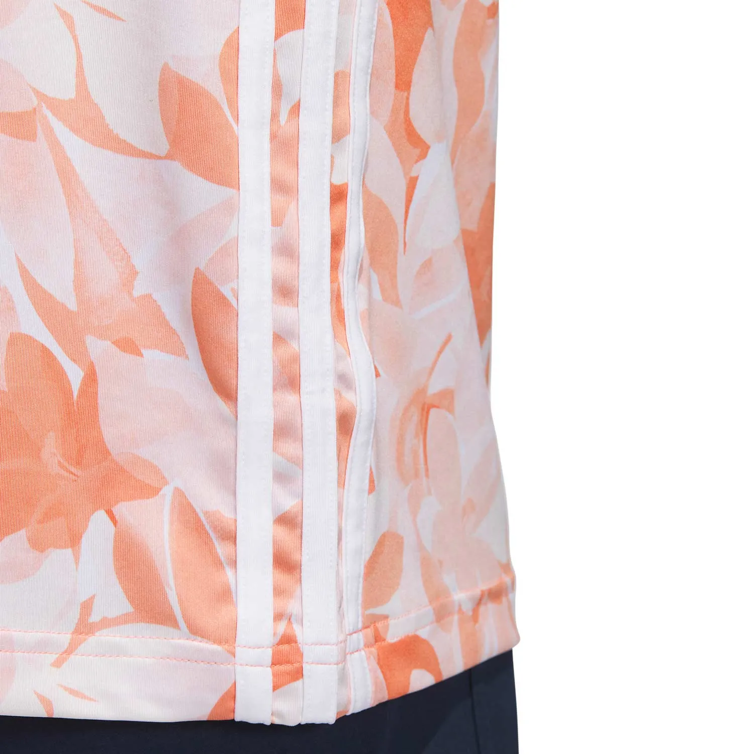 adidas Golf Floral Polo - Coral Fusion/Pantone/White