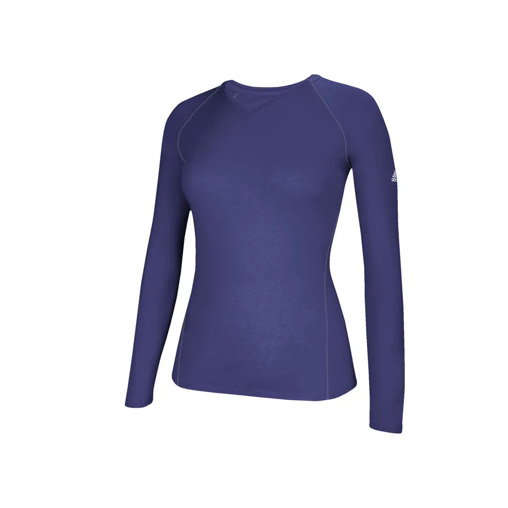 adidas Women's Collegiate Purple Climalite Long Sleeve Tee