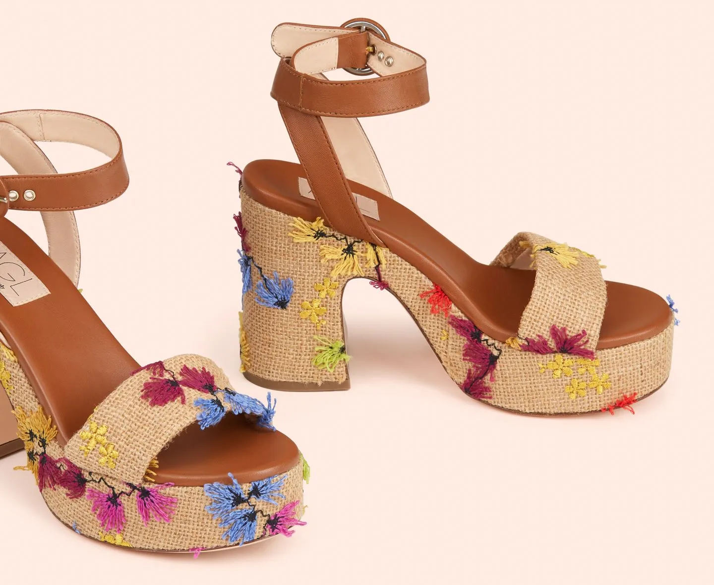 AGL Sandal with Floral Embroidery