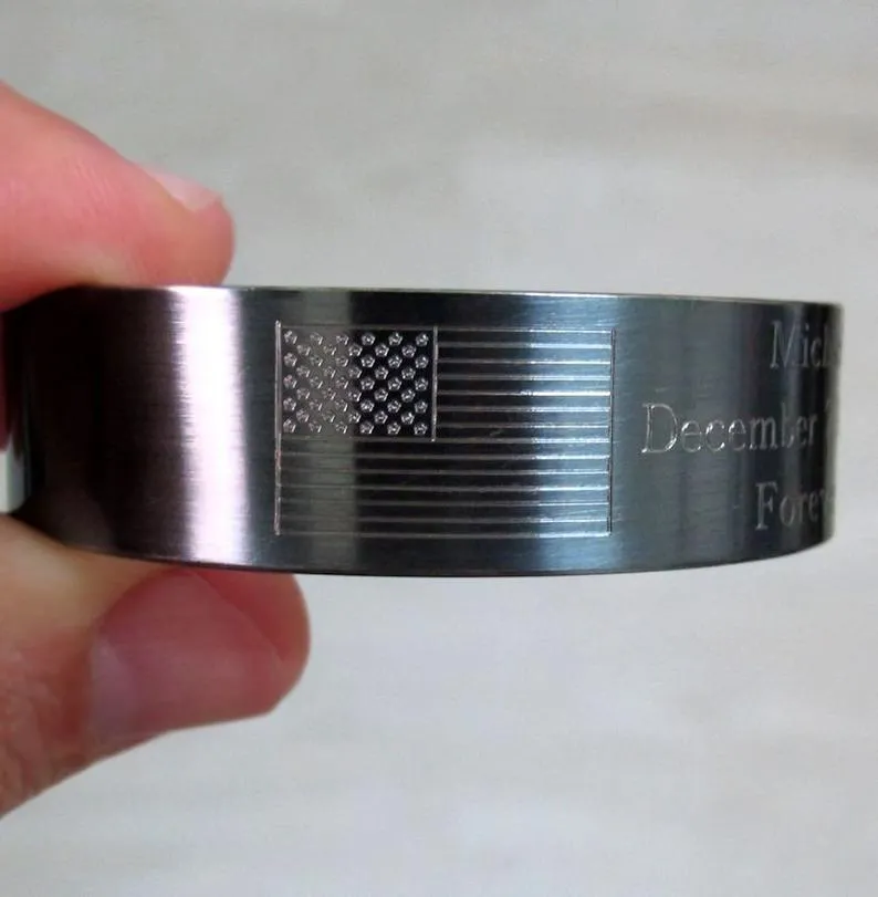 Air Force gift - Personalized Mens Cuff Bracelet