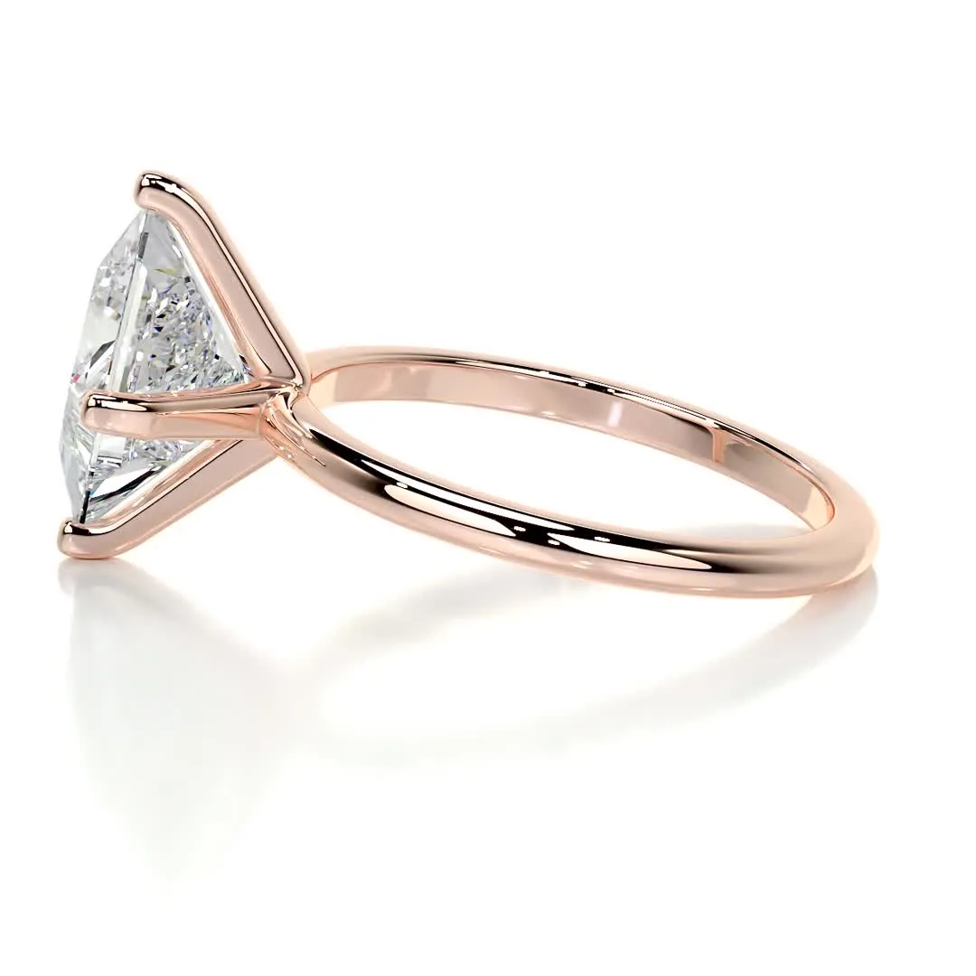 Alma Moissanite & Diamonds Ring -14K Rose Gold