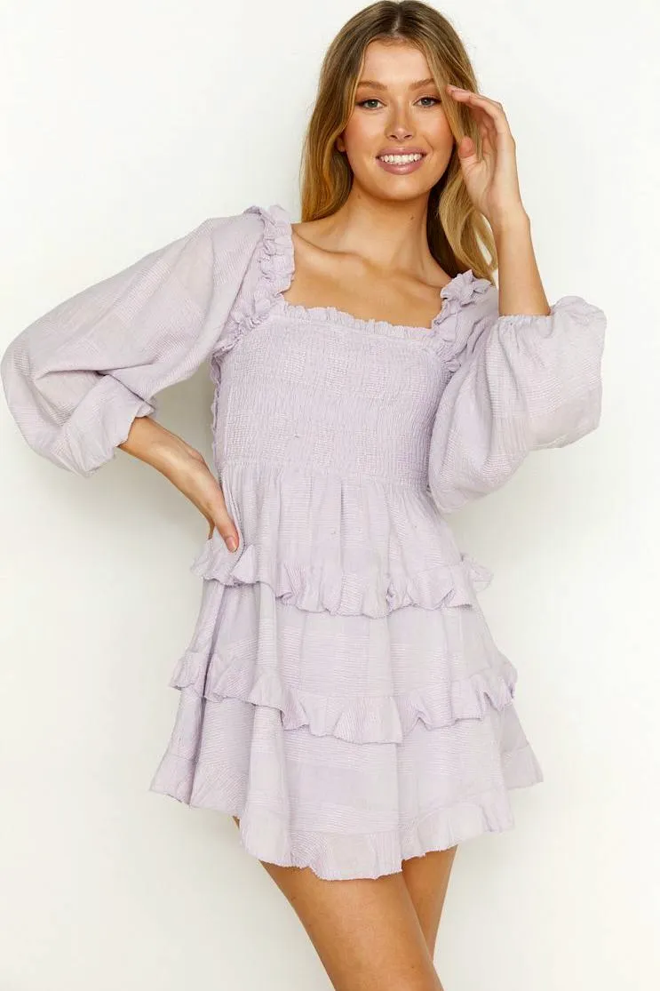 Amy Mini Dress - Lilac/Purple