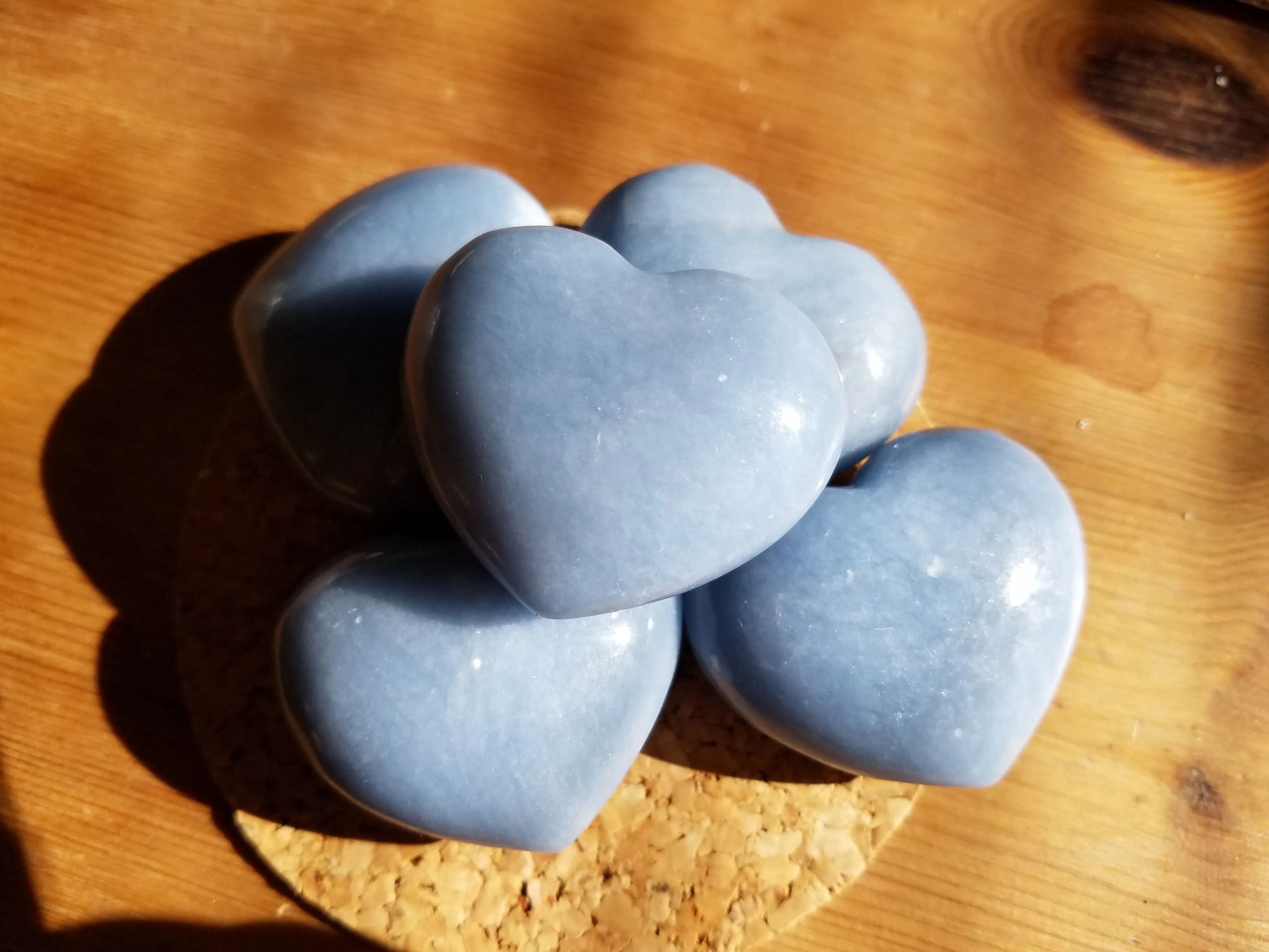 Angelite Heart Stone