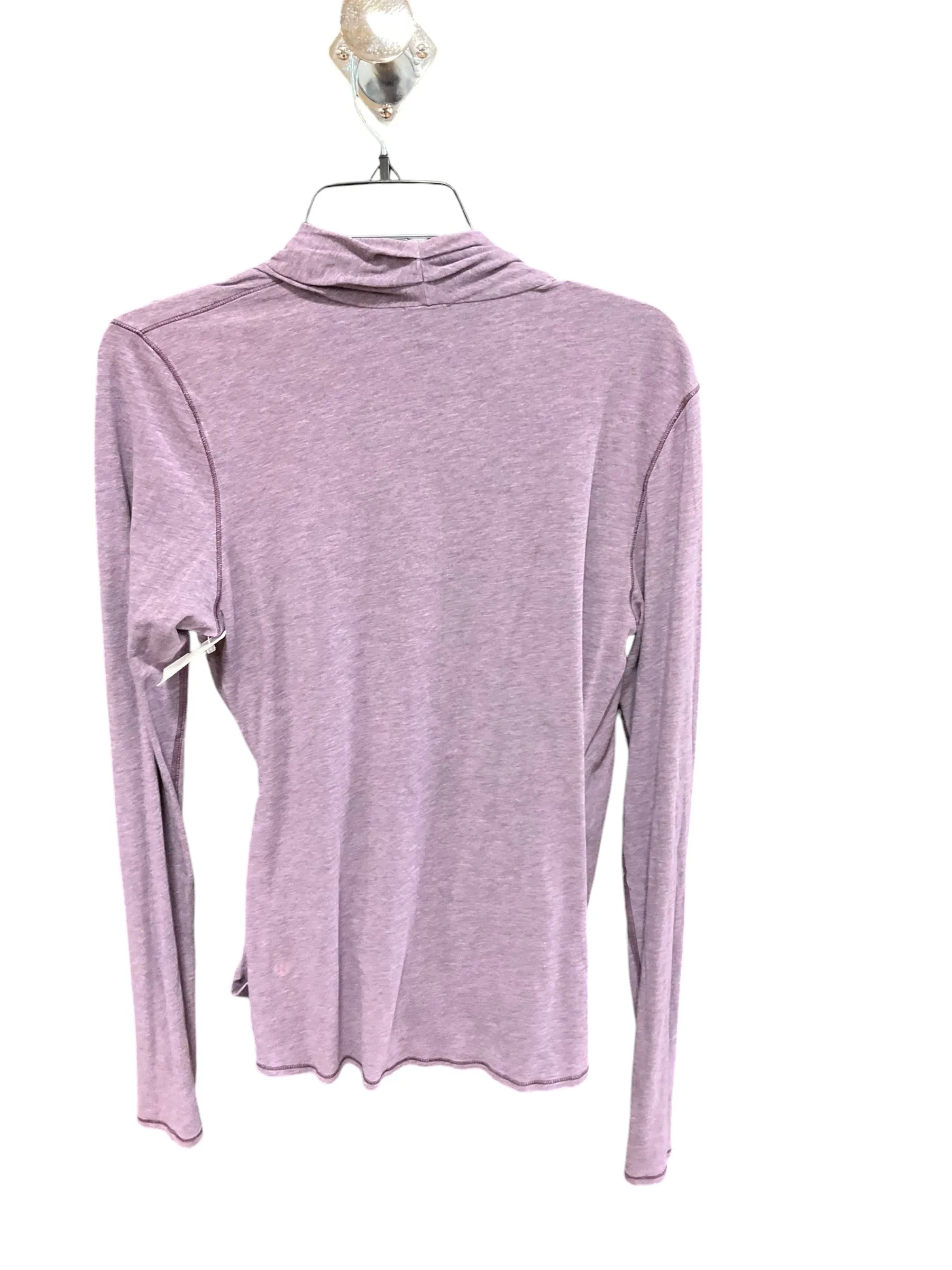 Athletic Top Long Sleeve Collar By Lululemon In Purple, Size: M