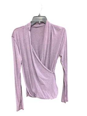 Athletic Top Long Sleeve Collar By Lululemon In Purple, Size: M