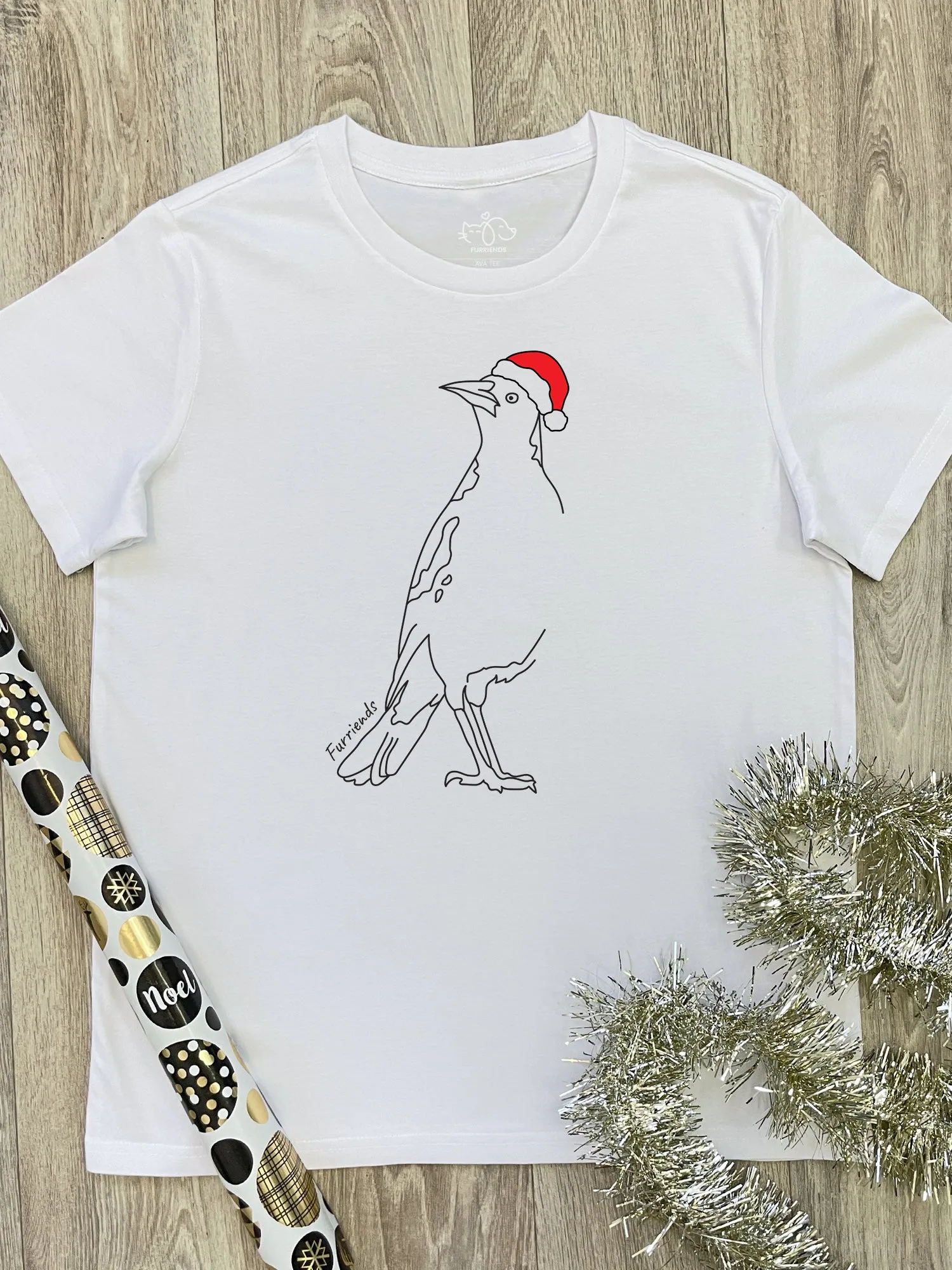 Australian Magpie - Christmas Edition Ava Women's Regular Fit Tee