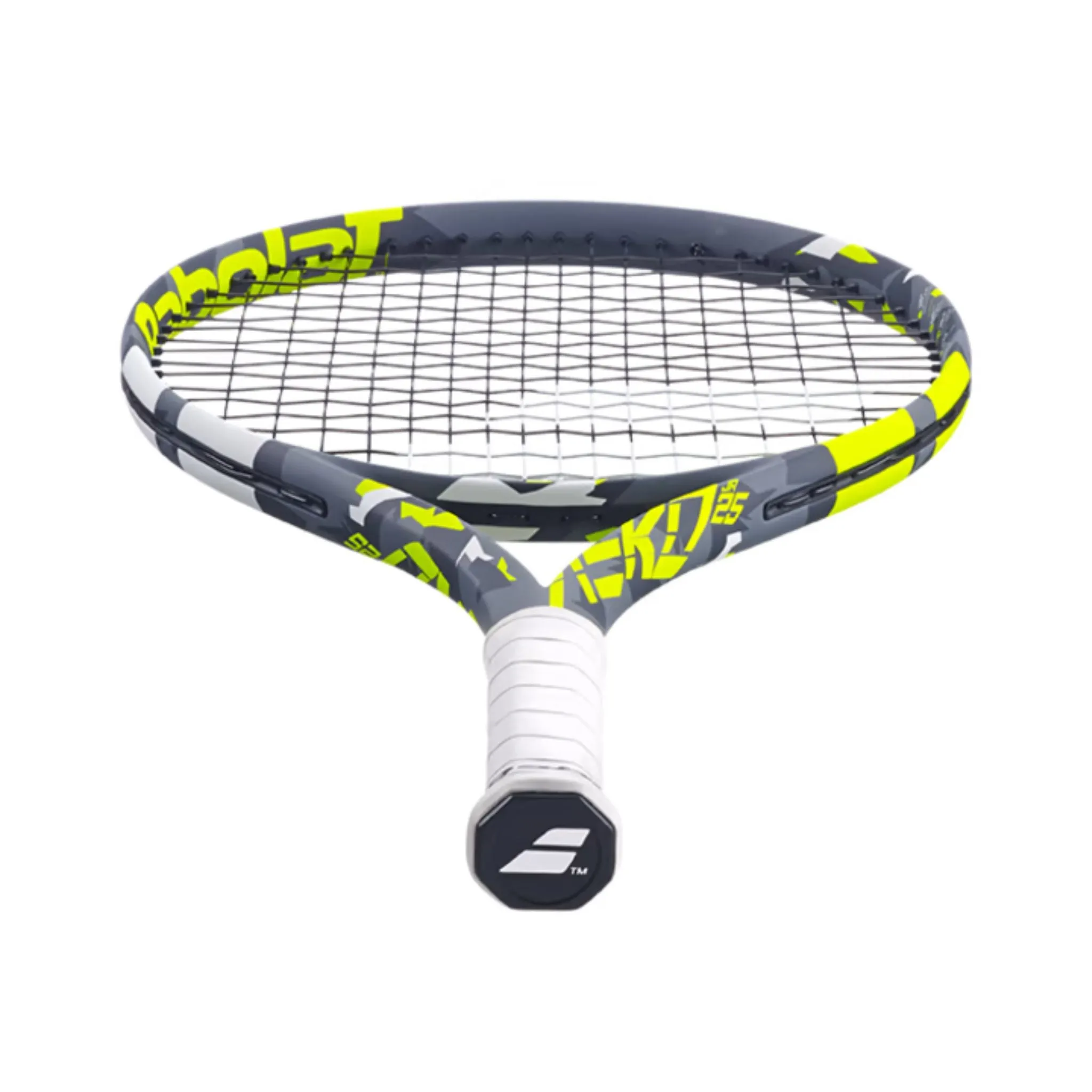 Babolat Pure Aero JR 25 Prestrung Junior Tennis Racquet [Grey/Yellow/White]