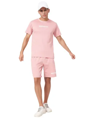 Baby Pink T-shirt And Shorts Co-Ord Set