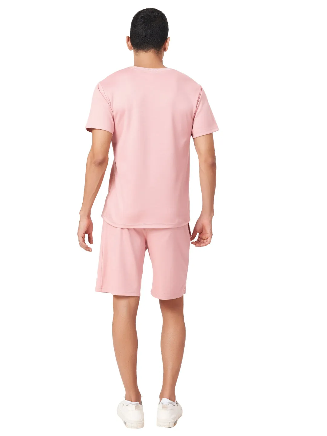 Baby Pink T-shirt And Shorts Co-Ord Set