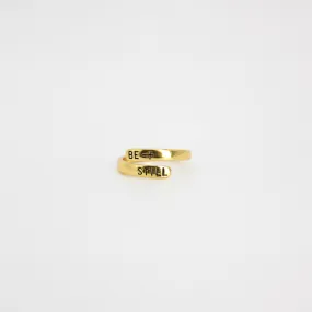 Be Still Gold Plated Brass Ring