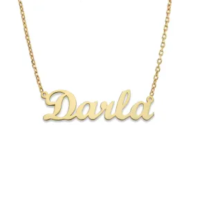 Better Jewelry Classic Style 10K Gold Nameplate Necklace