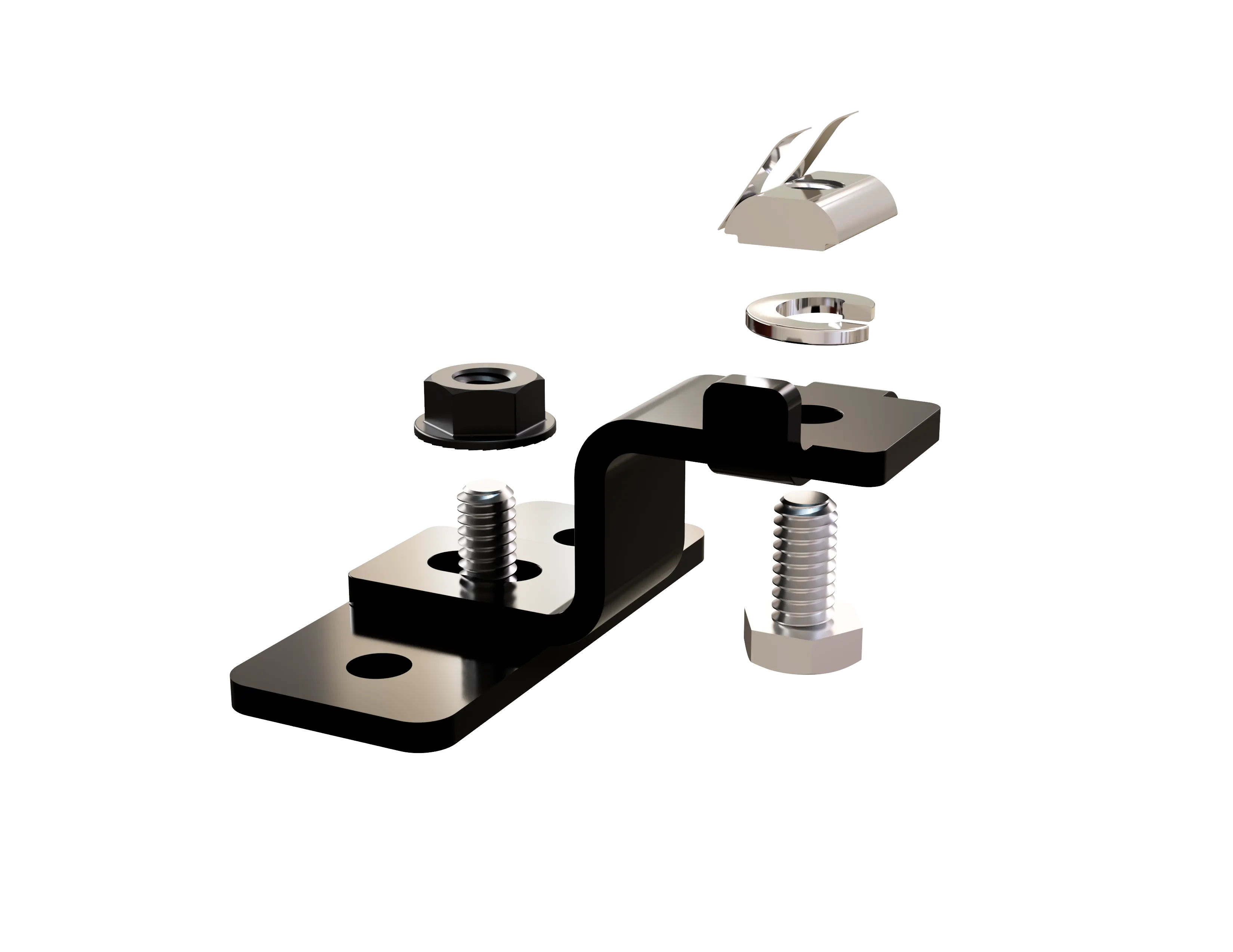 Black Universal Reversible Mounting Feet