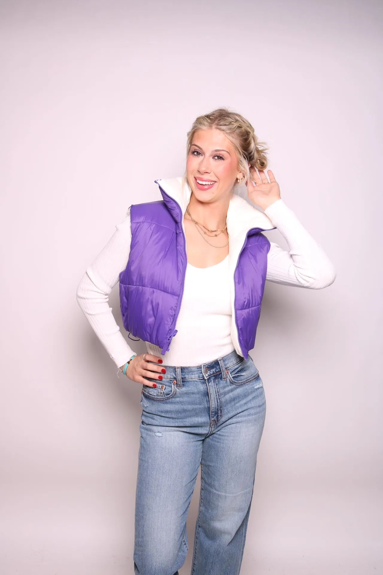 Bleed Purple Puffer Vest