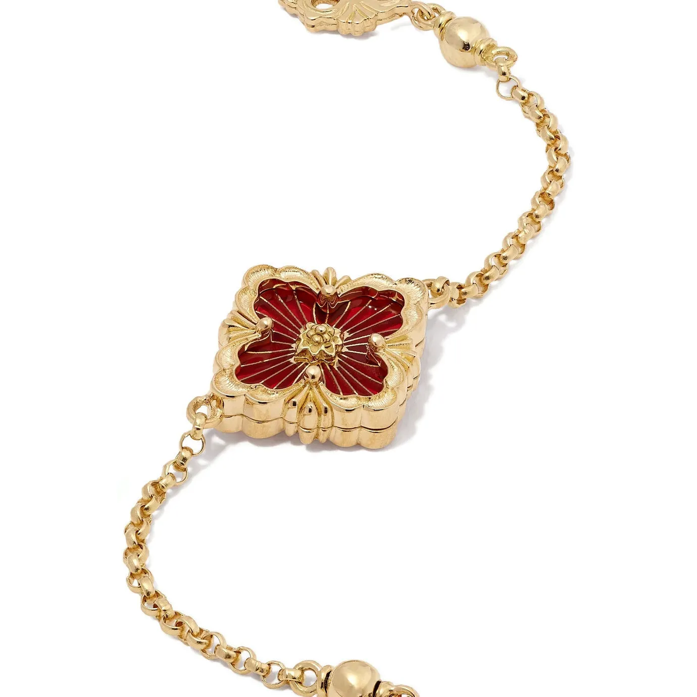 Buccellati - Opera Tulle - Bracelet with Cathedral Red Enamel, 18k Yellow Gold