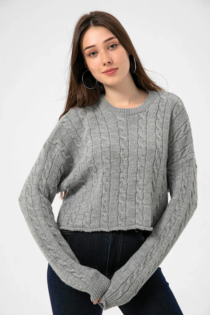 CABLE KNIT SWEATER