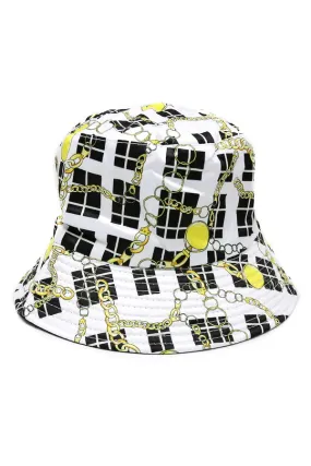 Chain Print Bucket Hat