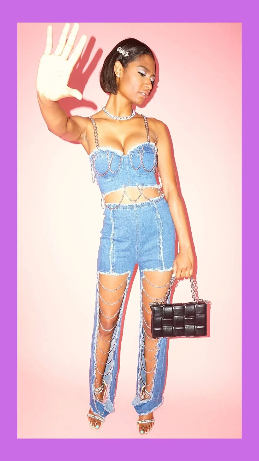 Chained and Denim Set