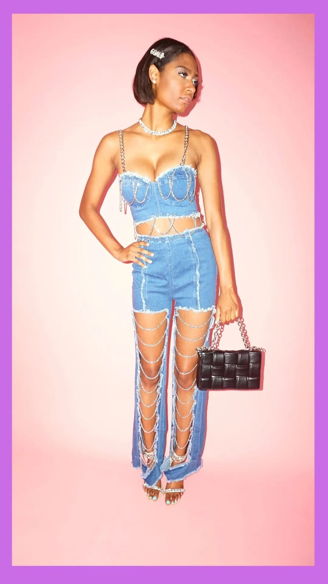 Chained and Denim Set