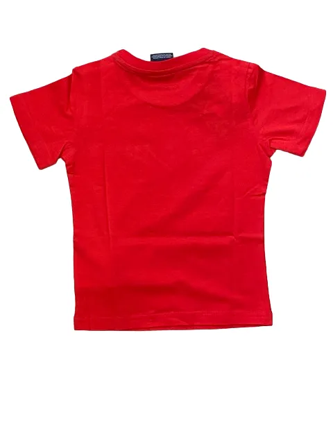 Champion 2 Legacy Basic C-Logo short sleeve boy's t-shirt 306023 RS006 LLR/NNY red blue