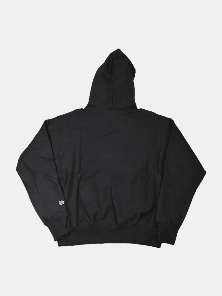 Champion Reverse Weave Small C Boyfriend Hood - Black