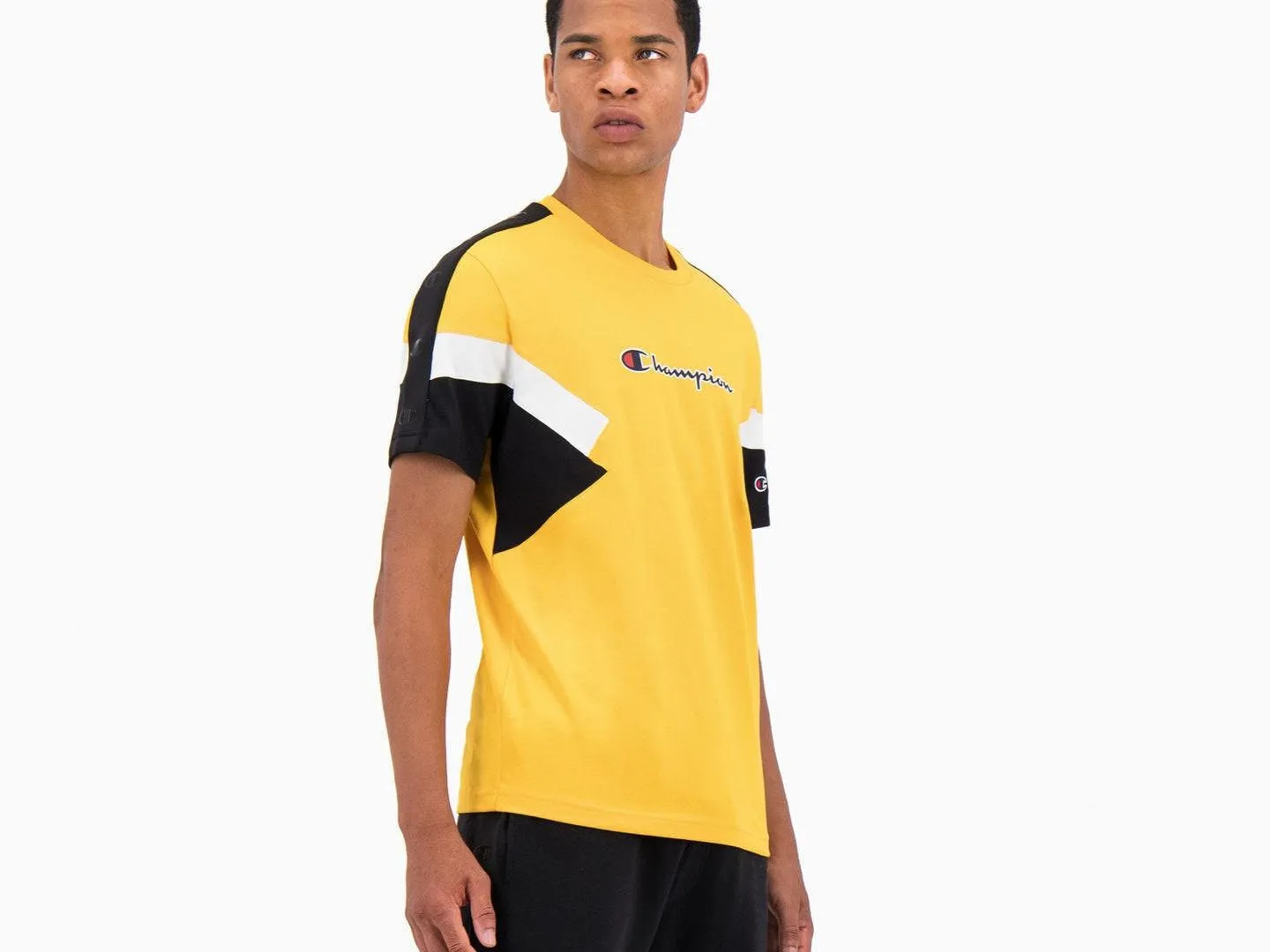 CHAMPION T-Shirt Logo Yellow White Black 214789