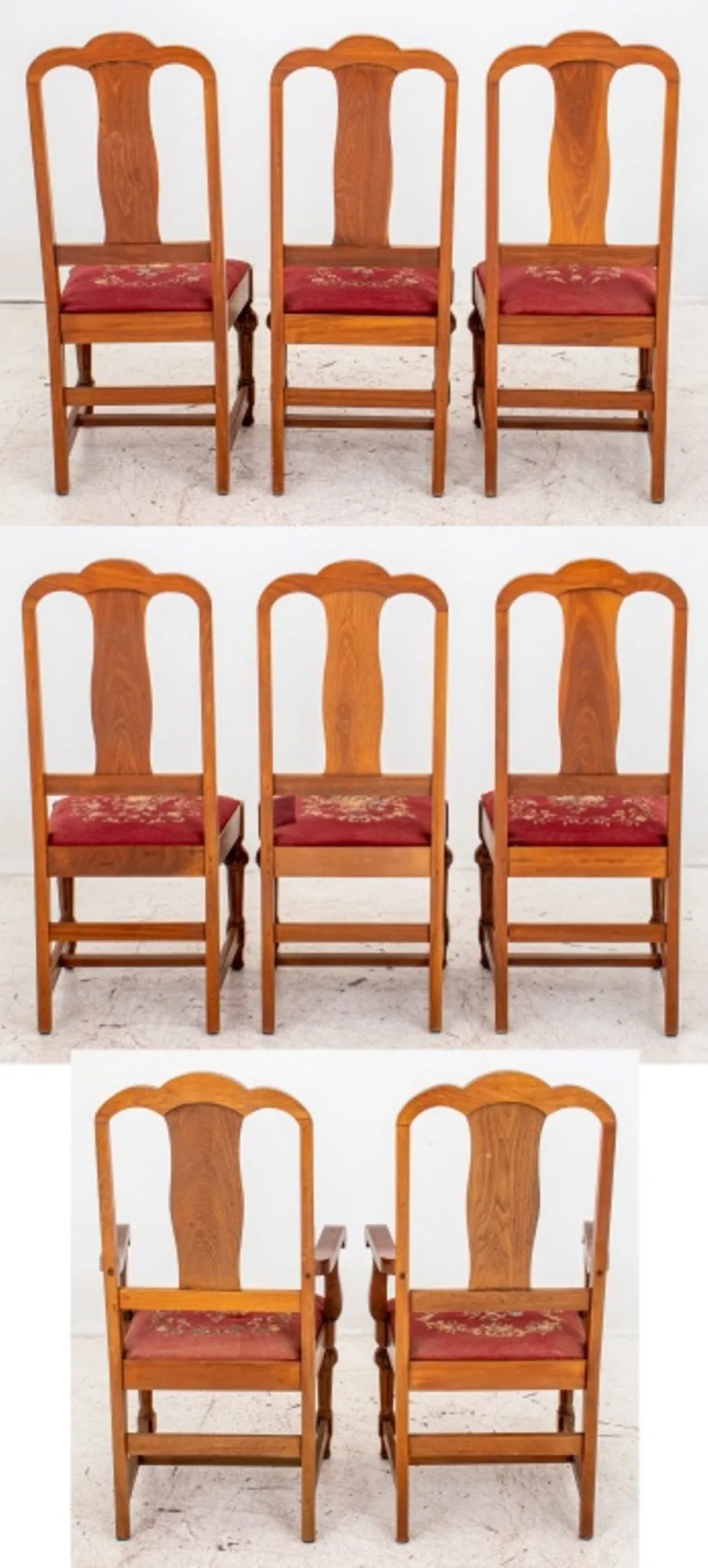 Colonial Revival Dining Chairs, Set of 8