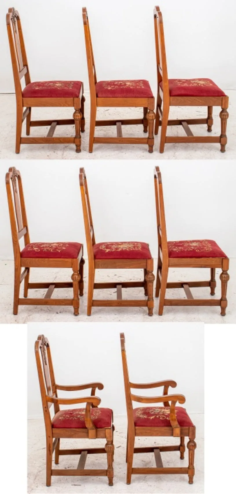 Colonial Revival Dining Chairs, Set of 8