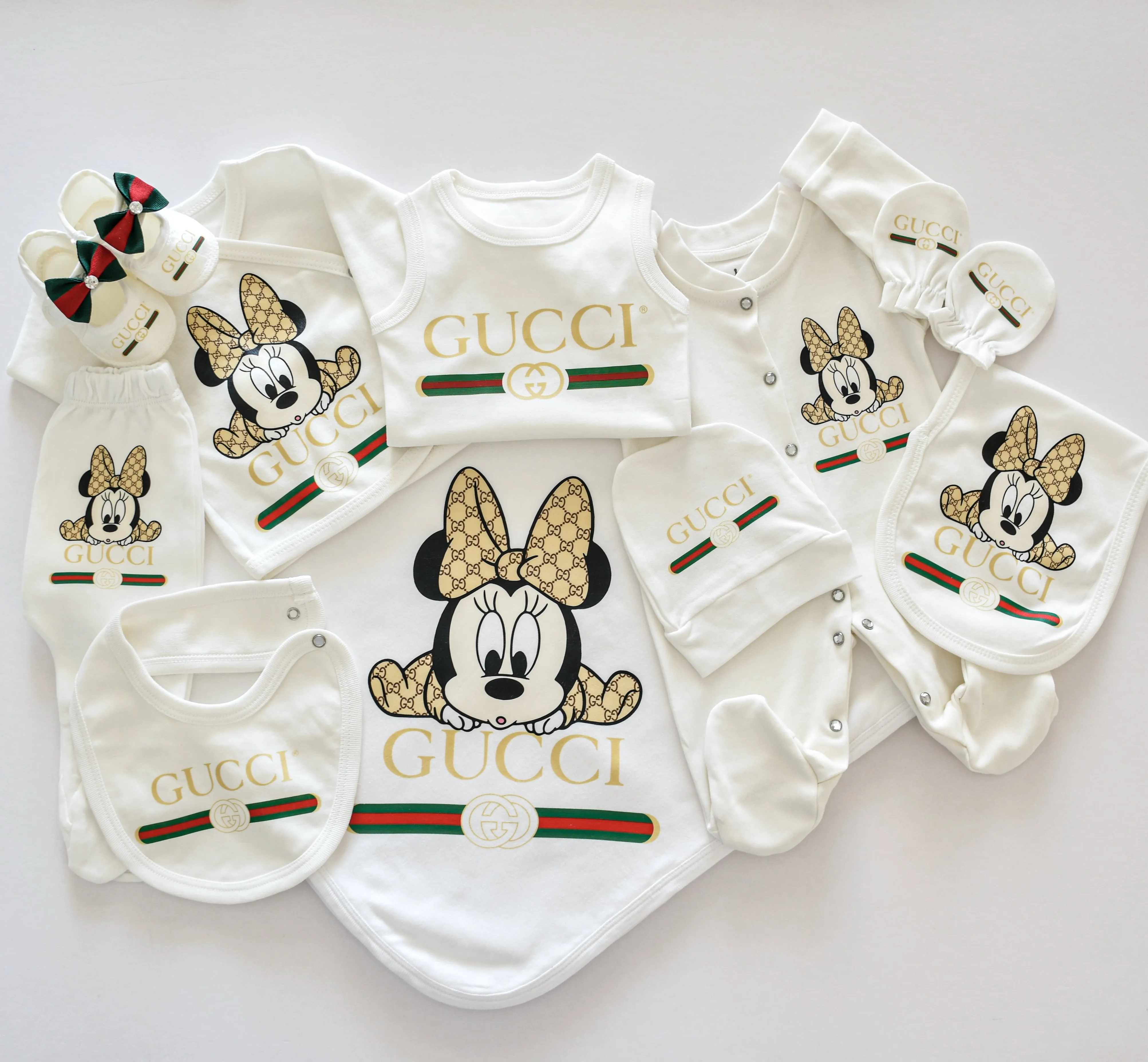 Cute Mickey and Minnie Newborn Baby Set