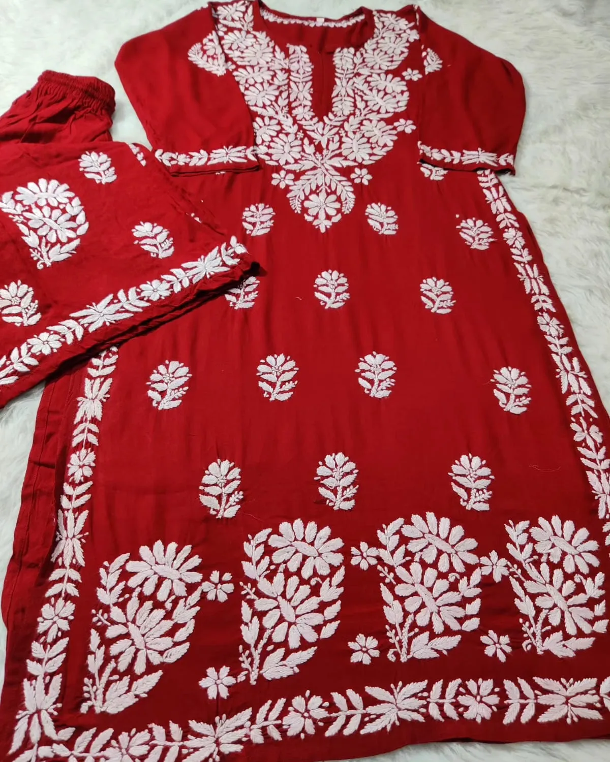 Daniya Premium Chikankari Modal Co-ord Sets