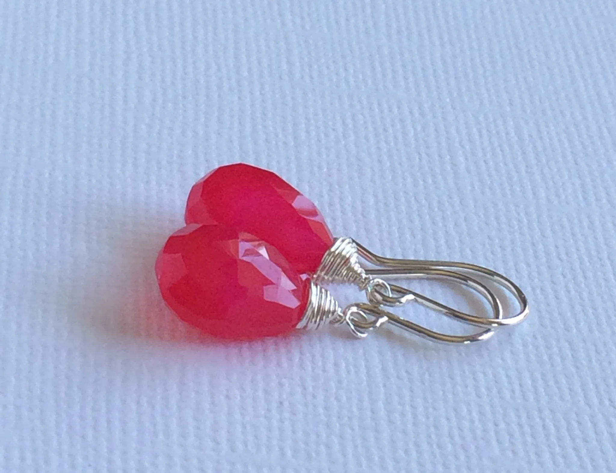 Earrings Nalani - Raspberry chalcedony