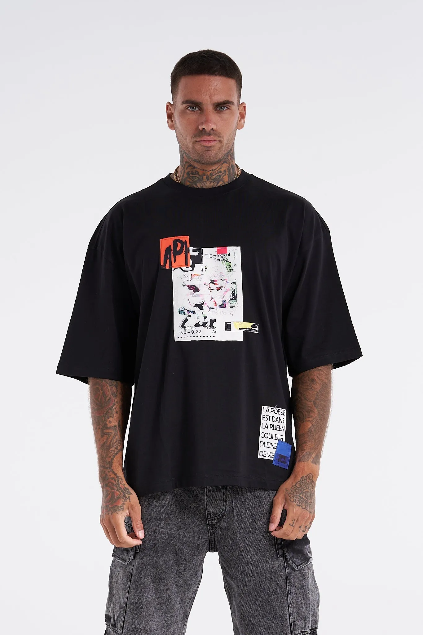 Ecological Sense Oversized Tee Black