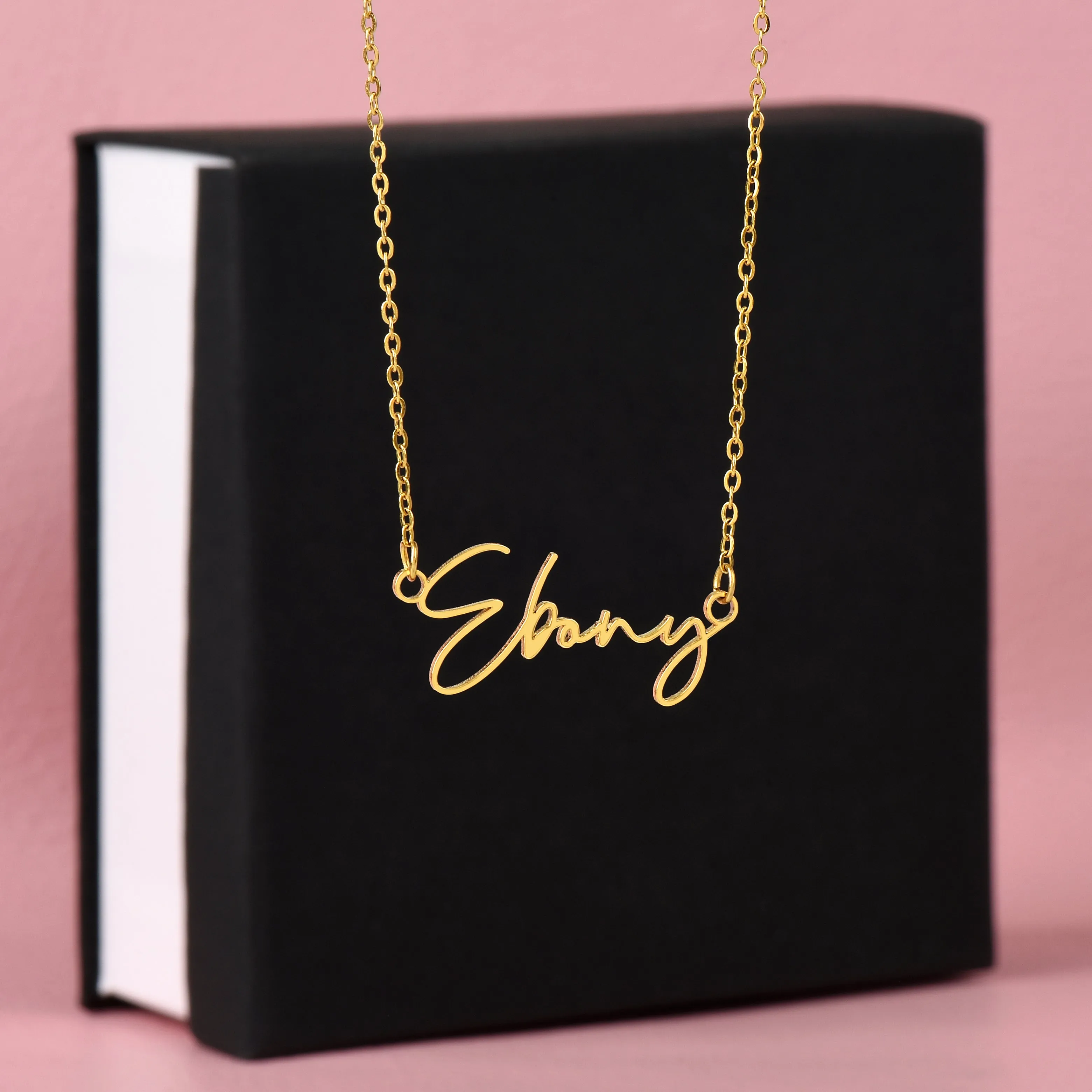 Elegant Script Custom Personalized Signature Style Name Necklace, Jewelry Gifts For Her