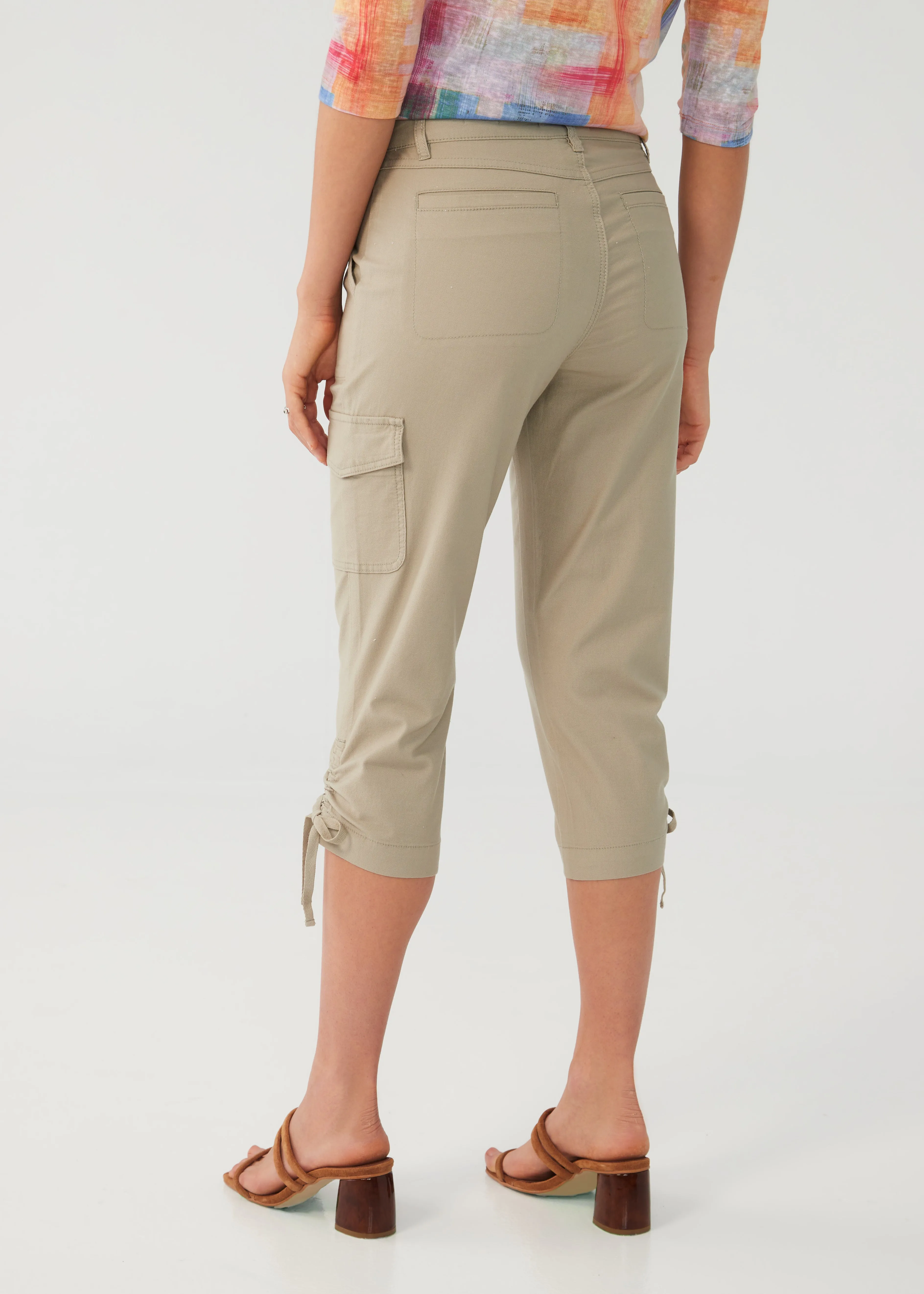 FDJ Olivia capri pant 2307383, ruched stretch canvas